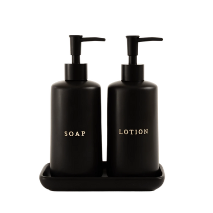 Kit Banheiro Sabão e Creme Preto - Clocasa | Além do Conforto