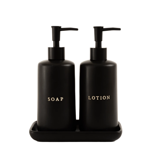Kit Banheiro Sabão e Creme Preto - Clocasa | Além do Conforto