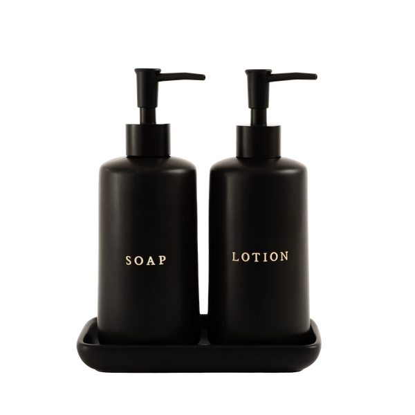 Kit Banheiro Sabão e Creme Preto - Clocasa | Além do Conforto