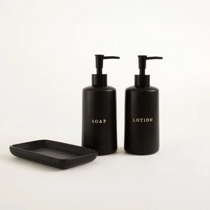Kit Banheiro Sabão e Creme Preto - Clocasa | Além do Conforto