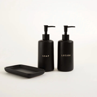 Kit Banheiro Sabão e Creme Preto - Clocasa | Além do Conforto