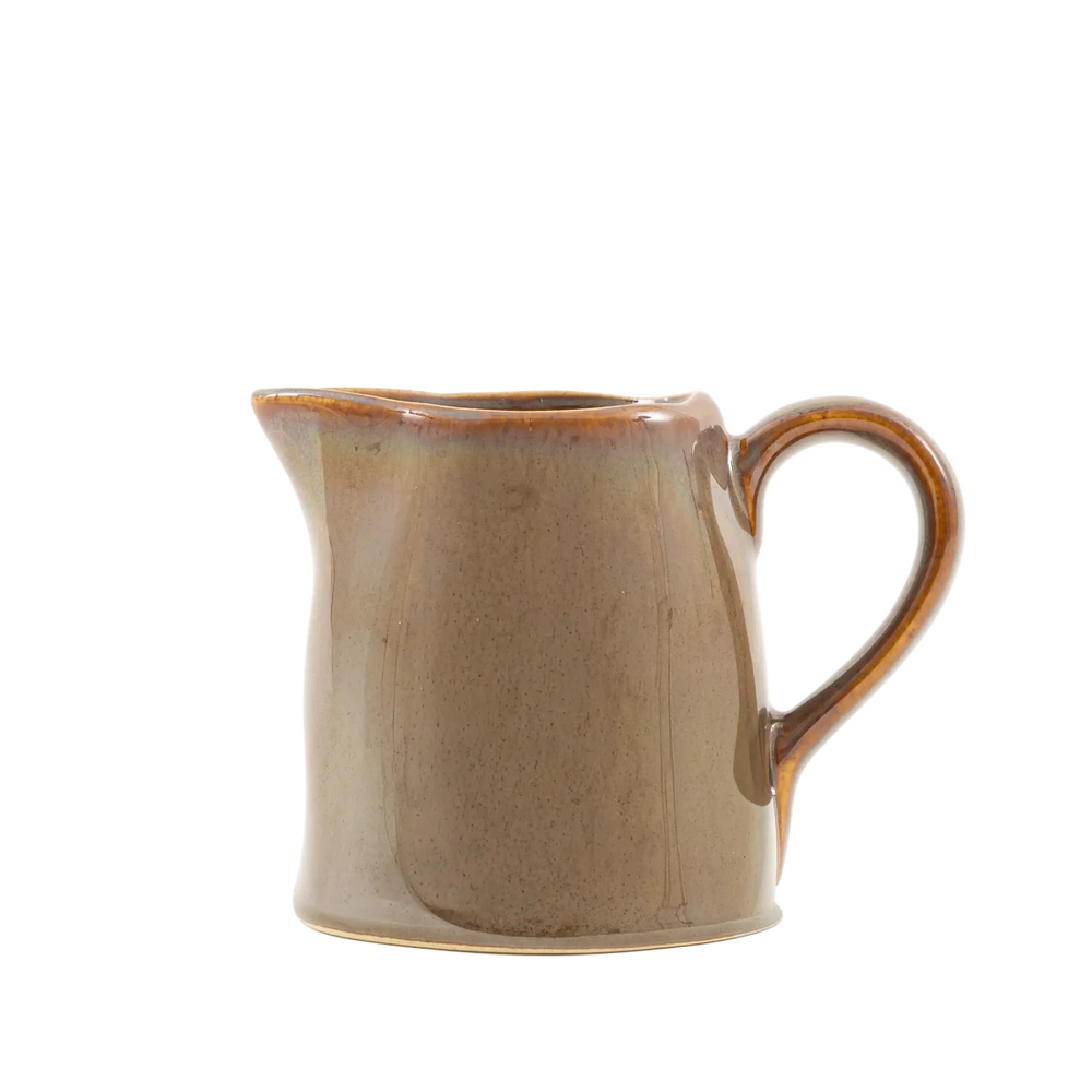 Leiteira de Cerâmica Marrom 200ml - Clocasa | Além do Conforto