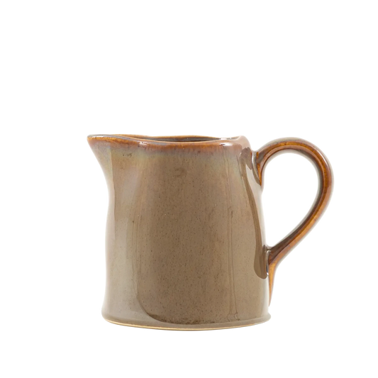 Leiteira de Cerâmica Marrom 200ml - Clocasa | Além do Conforto