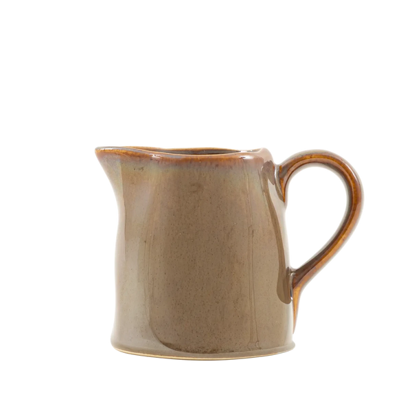 Leiteira de Cerâmica Marrom 200ml - Clocasa | Além do Conforto