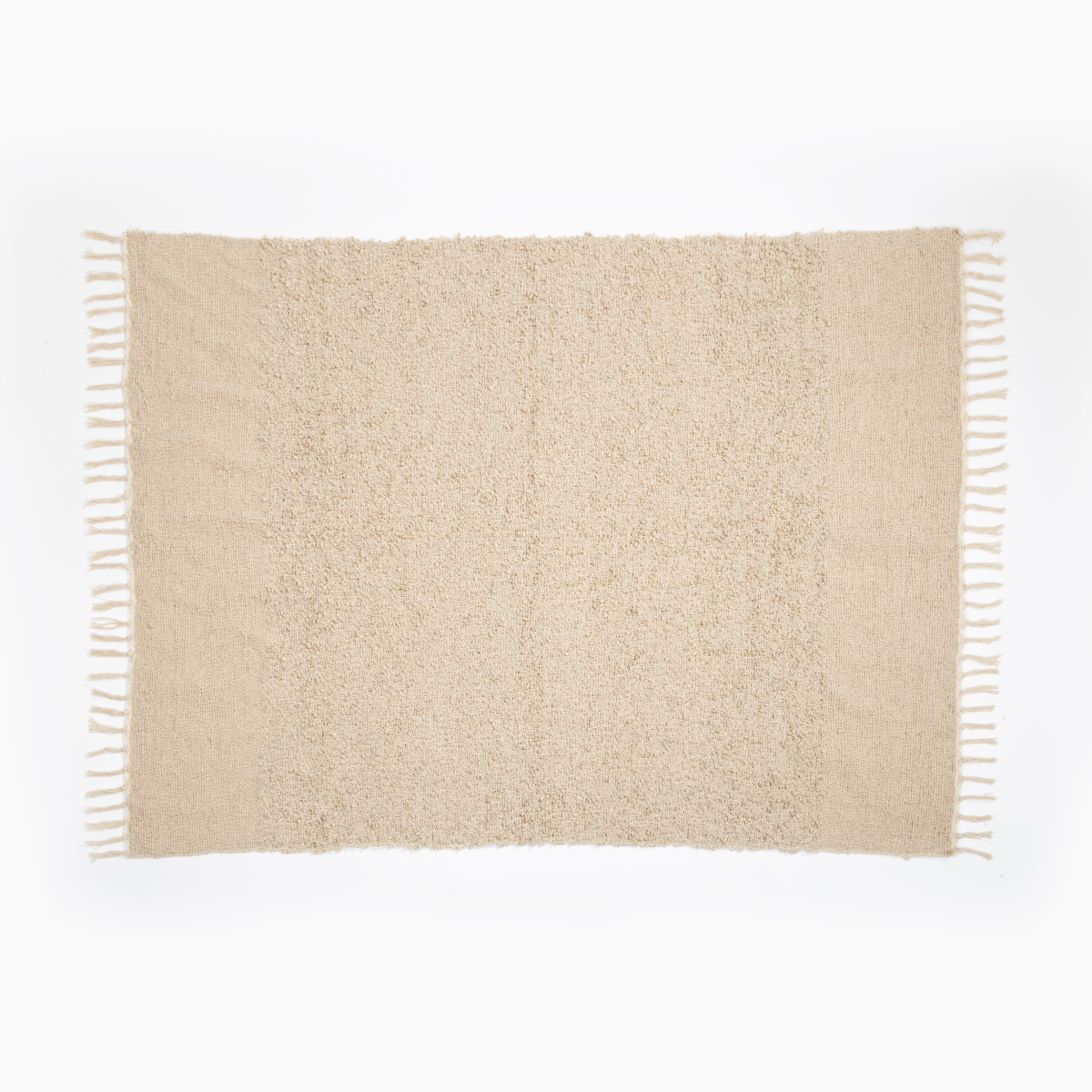 Manta Texturizada em Bouclé Natural 130x170 - Clocasa | Além do Conforto