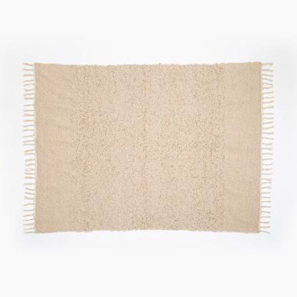 Manta Texturizada em Bouclé Natural 130x170 - Clocasa | Além do Conforto