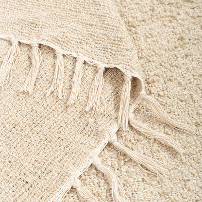 Manta Texturizada em Bouclé Natural 130x170 - Clocasa | Além do Conforto
