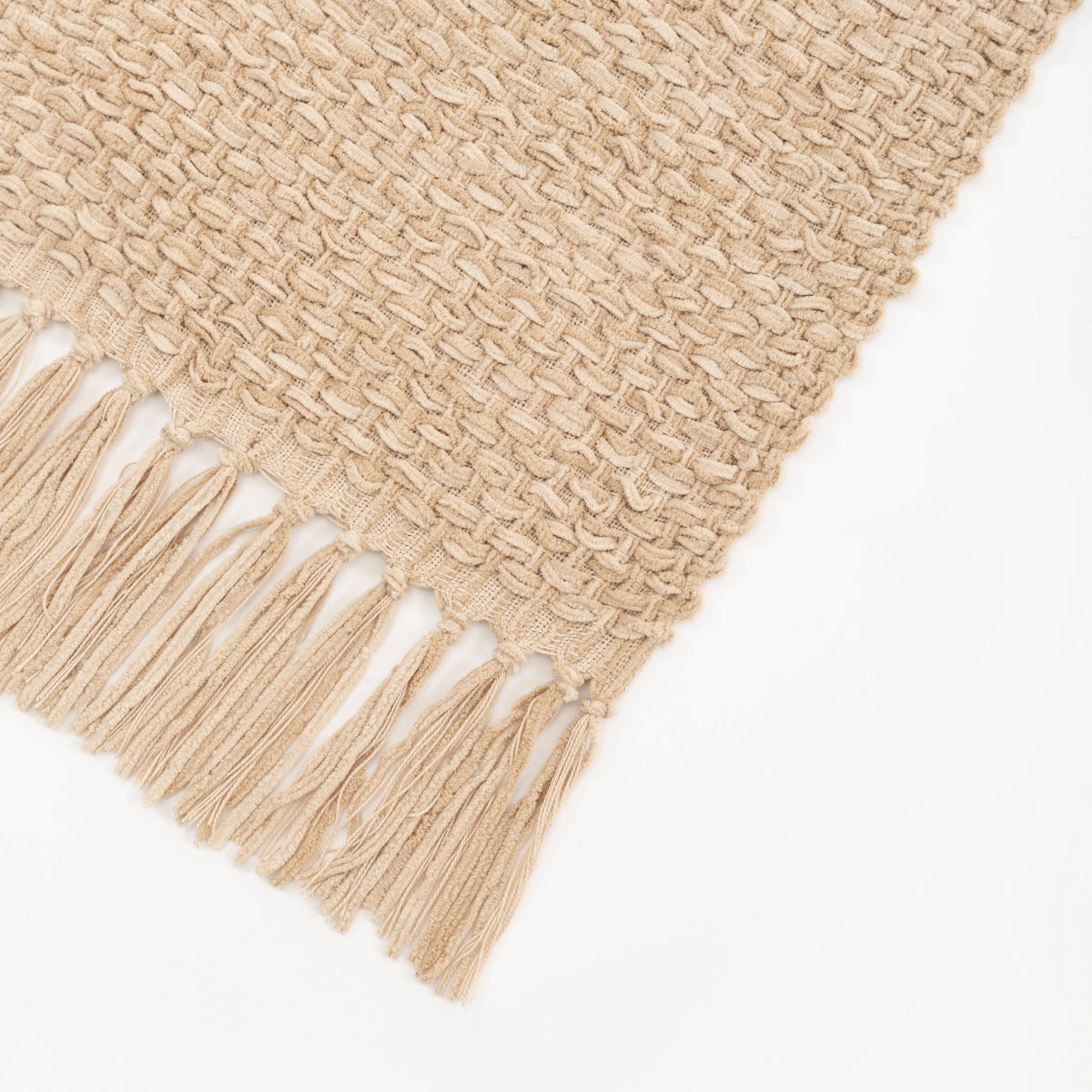 Manta Tramada Bege 130x170 - Clocasa | Além do Conforto