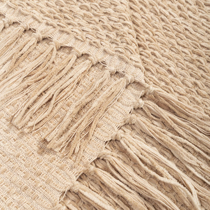 Manta Tramada Bege 130x170 - Clocasa | Além do Conforto