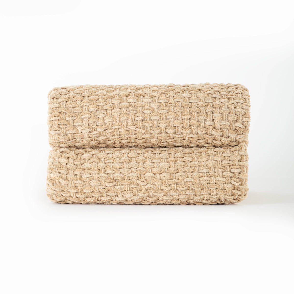 Manta Tramada Bege 130x170 - Clocasa | Além do Conforto