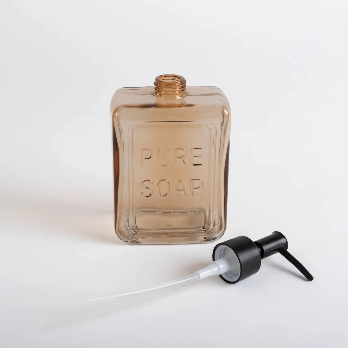 Porta Sabonete Liquido Vidro Âmbar - Clocasa | Além do Conforto