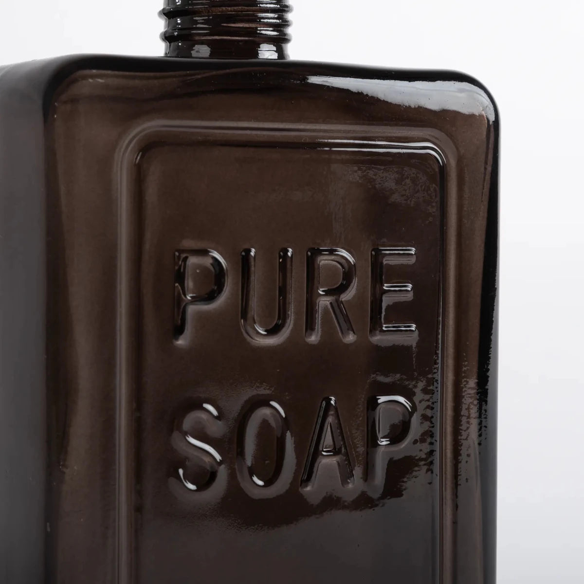 Porta Sabonete Liquido Vidro Marrom - Clocasa | Além do Conforto