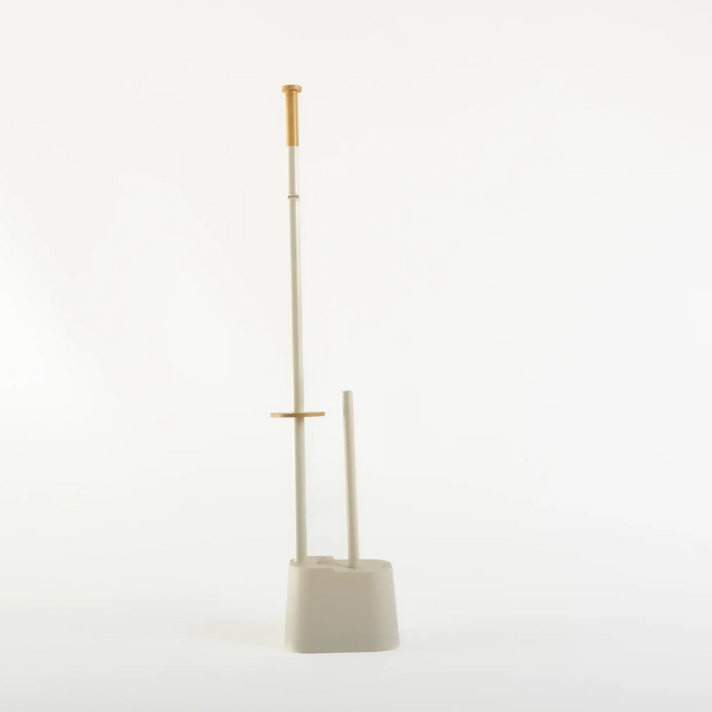 Suporte 2 em 1 Papel Higiênico Escova Sanitária Branco - Clocasa | Além do Conforto