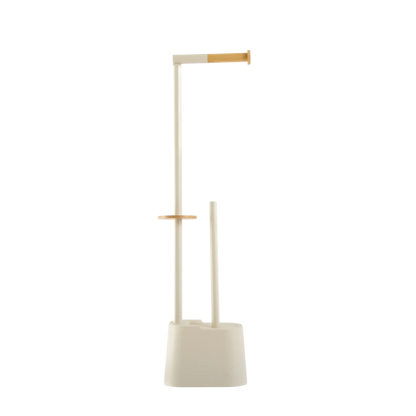 Suporte 2 em 1 Papel Higiênico Escova Sanitária Branco - Clocasa | Além do Conforto