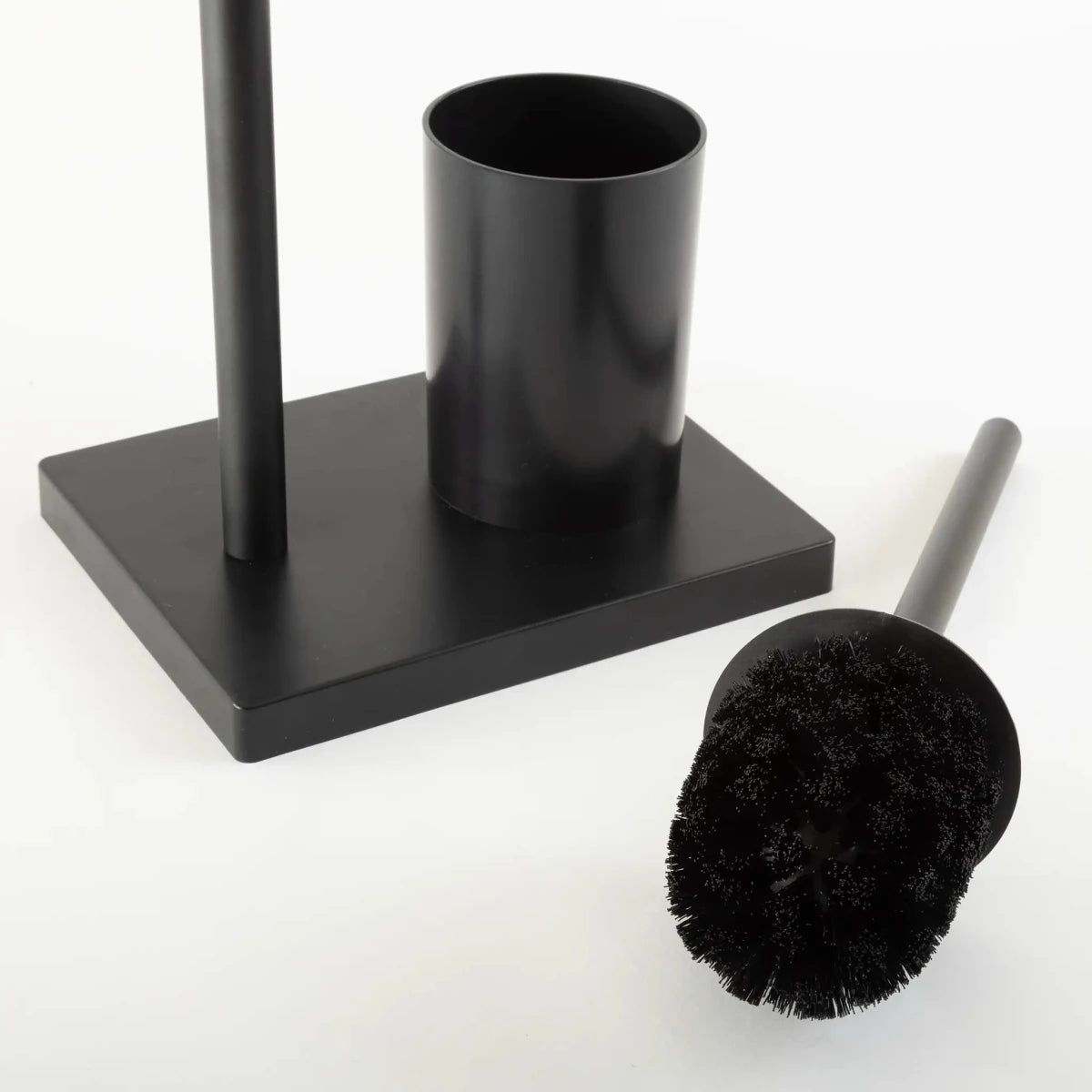 Suporte 2 em 1 Papel Higiênico Escova Sanitária Preto - Clocasa | Além do Conforto