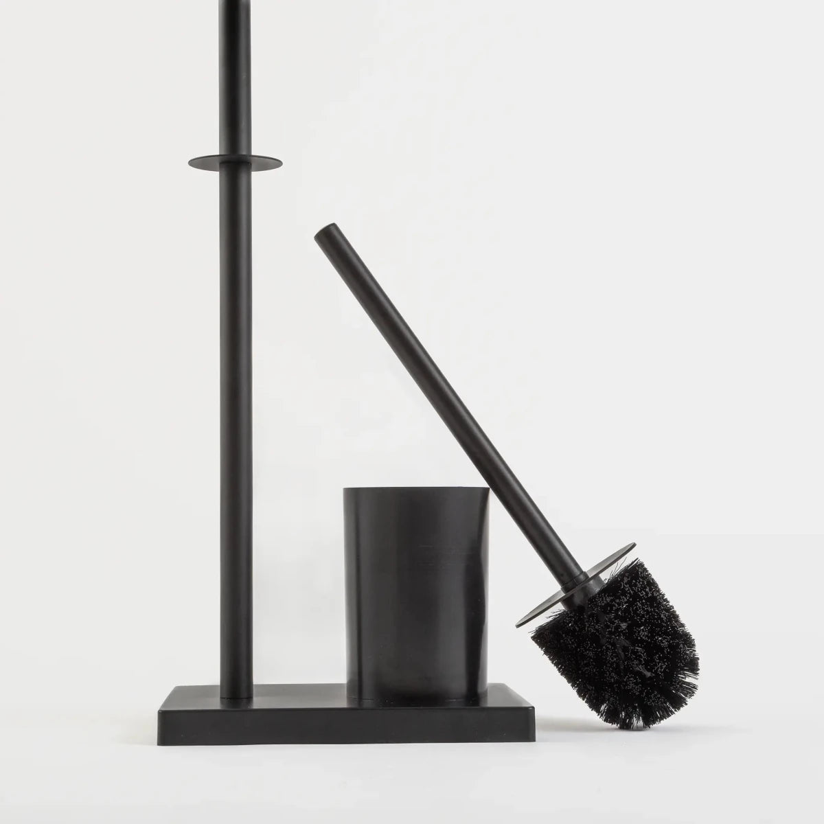 Suporte 2 em 1 Papel Higiênico Escova Sanitária Preto - Clocasa | Além do Conforto