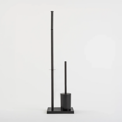 Suporte 2 em 1 Papel Higiênico Escova Sanitária Preto - Clocasa | Além do Conforto