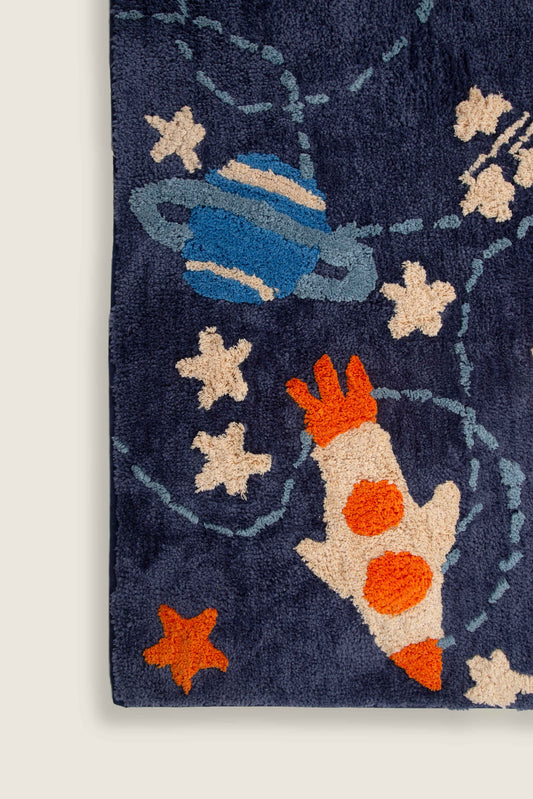 Tapete Infantil com Tema Astronauta Colorido 120x180