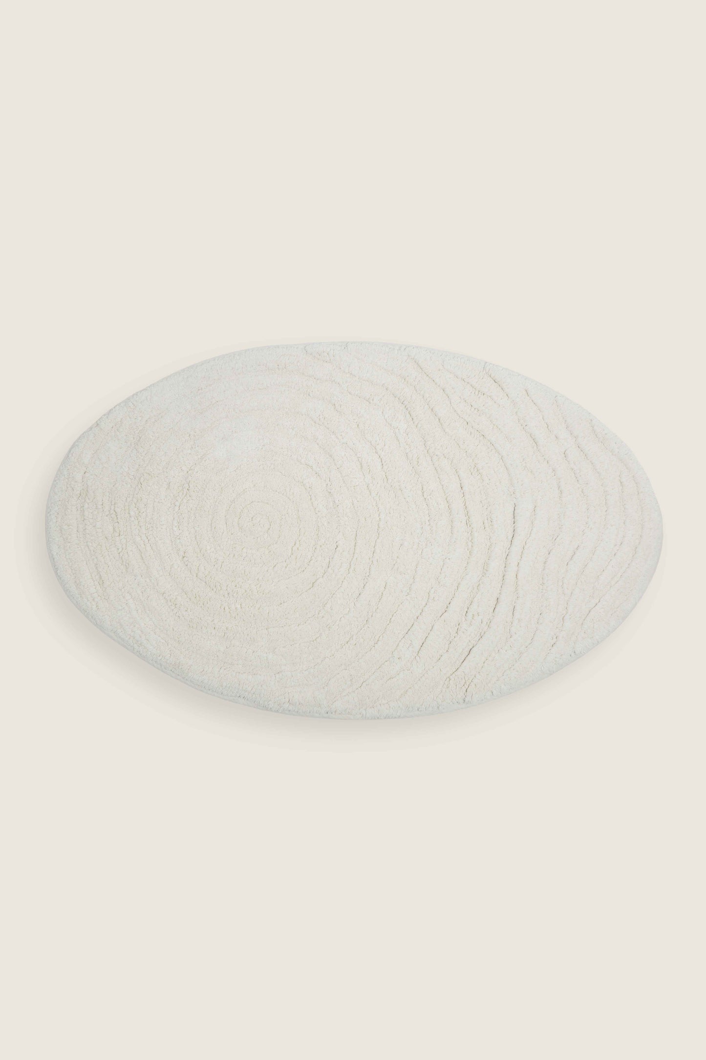 Tapete de Algodão Soft com Ondas em Espiral Orgânico 50x80