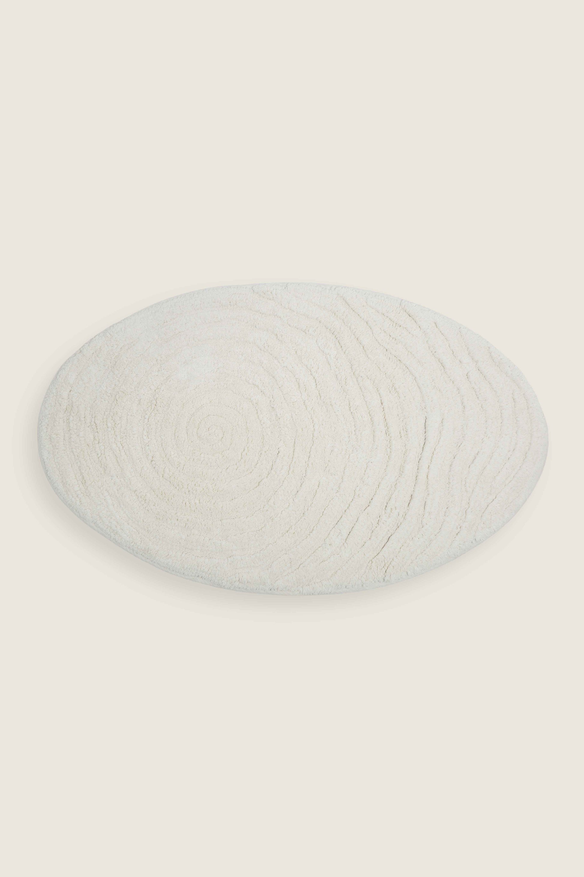 Tapete de Algodão Soft com Ondas em Espiral Orgânico 50x80