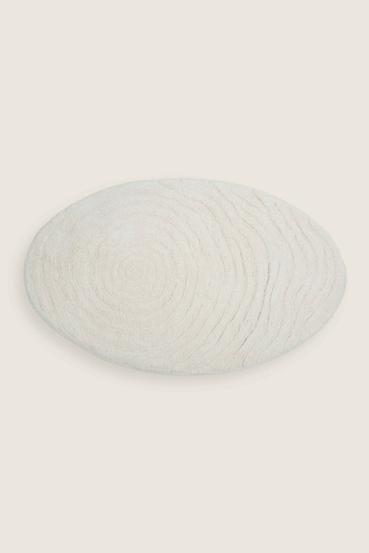 Tapete de Algodão Soft com Ondas em Espiral Orgânico 50x80