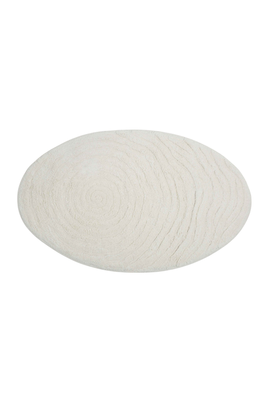 Tapete de Algodão Soft com Ondas em Espiral Orgânico 50x80