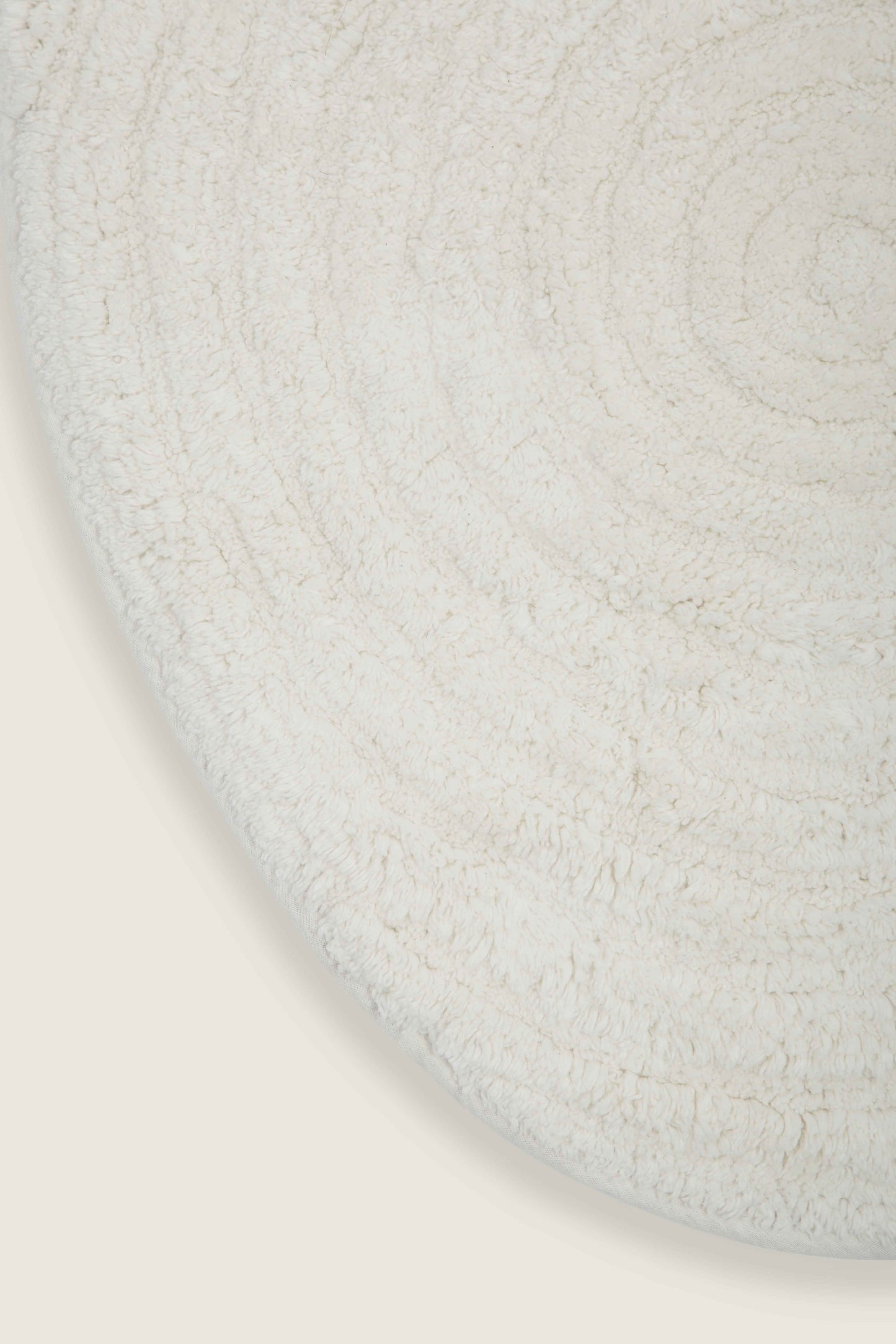 Tapete de Algodão Soft com Ondas em Espiral Orgânico 50x80