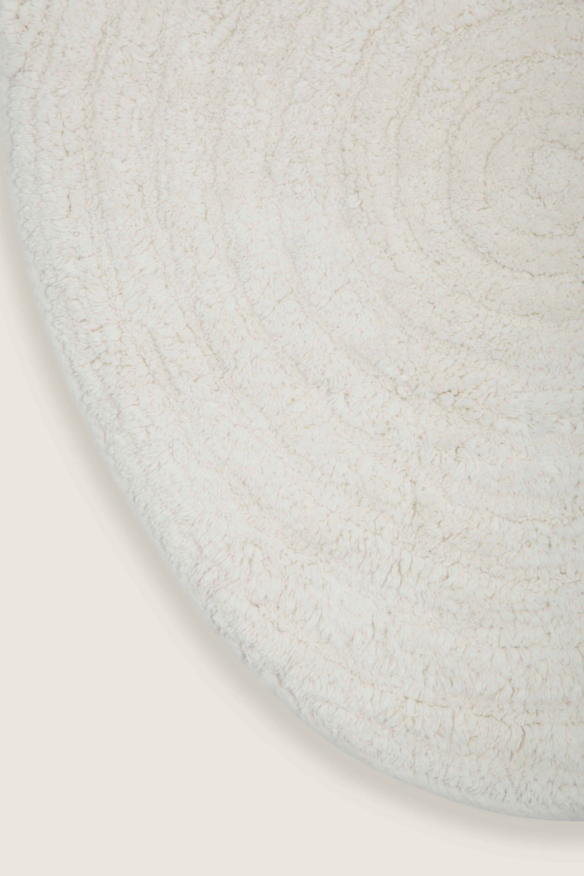 Tapete de Algodão Soft com Ondas em Espiral Orgânico 50x80
