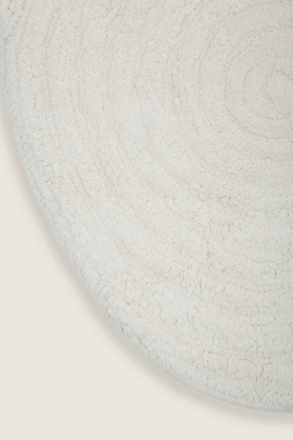 Tapete de Algodão Soft com Ondas em Espiral Orgânico 50x80