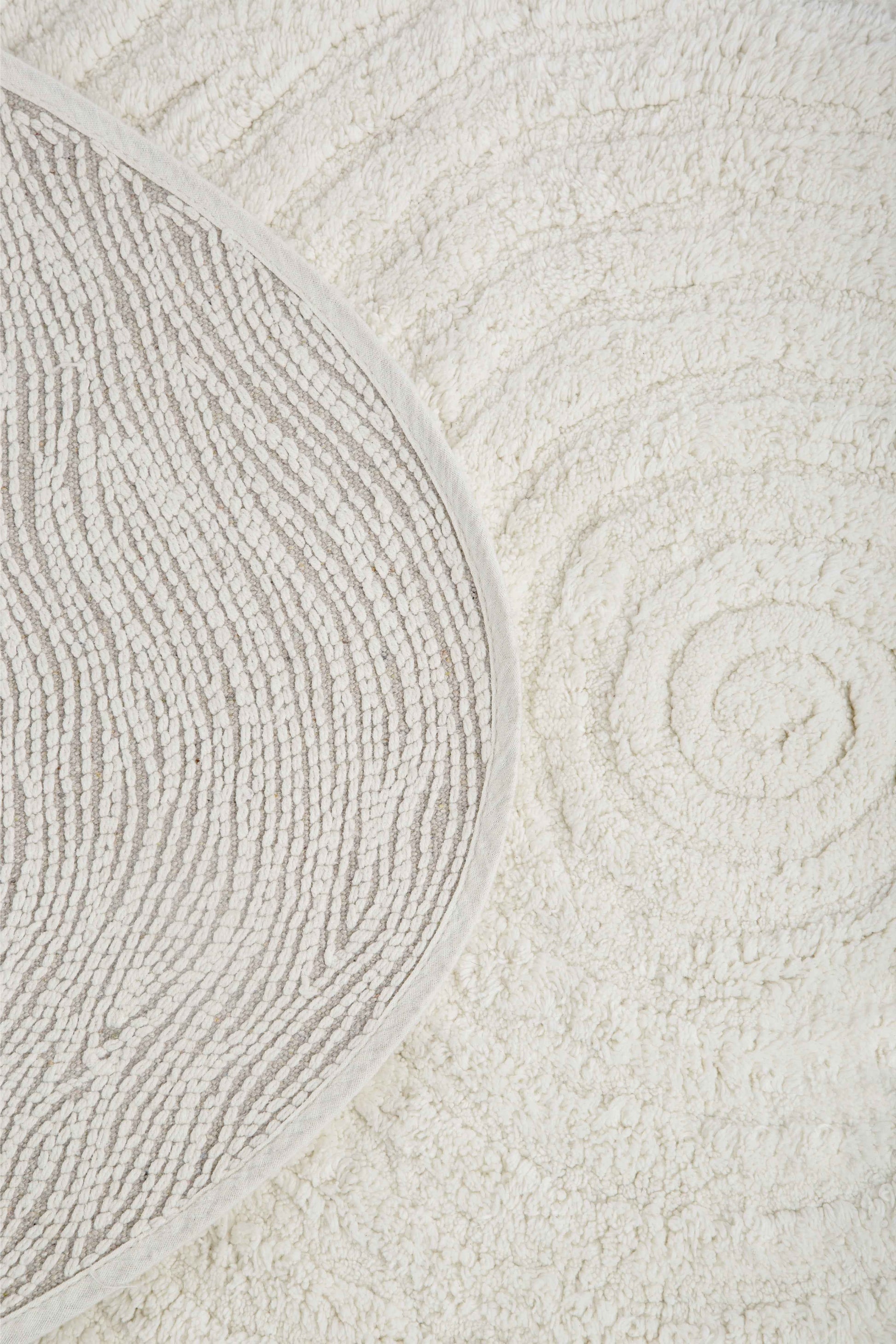 Tapete de Algodão Soft com Ondas em Espiral Orgânico 50x80