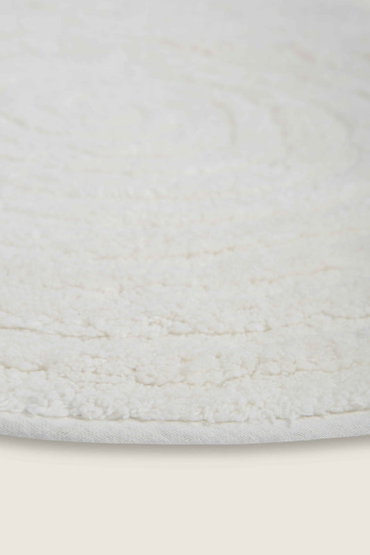 Tapete de Algodão Soft com Ondas em Espiral Orgânico 50x80