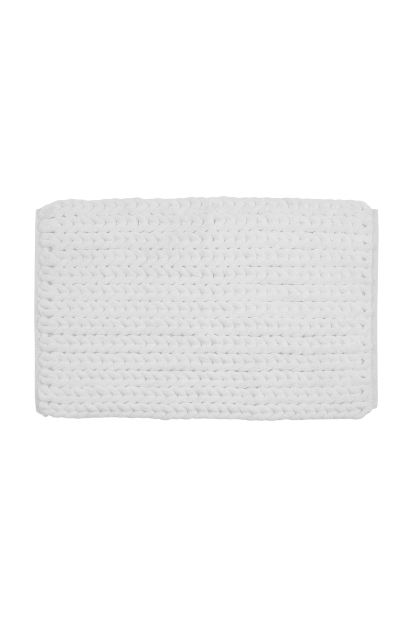 Tapete com Trançado Soft em Alto Relevo e Tom Neutro 50x80
