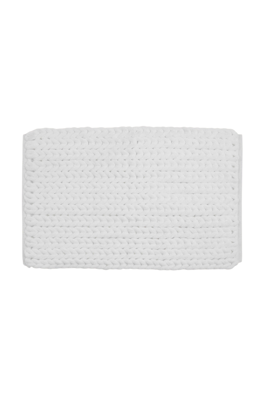 Tapete com Trançado Soft em Alto Relevo e Tom Neutro 50x80