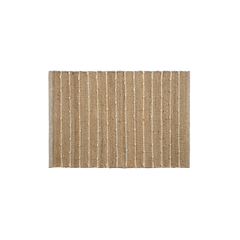 Tapete com Listras Finas em Tom Natural de Lã em Juta 60x90 - Clocasa | Além do Conforto
