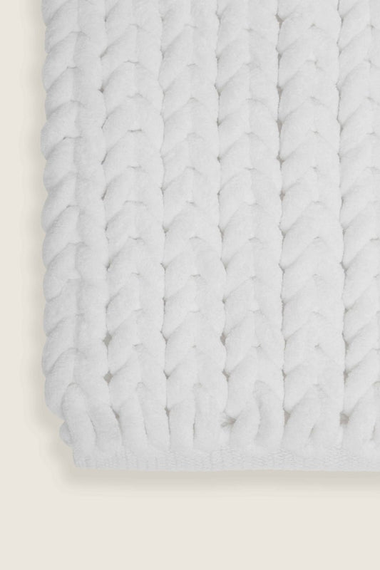 Tapete com Trançado Soft em Alto Relevo e Tom Neutro 50x80 - Clocasa | Além do Conforto