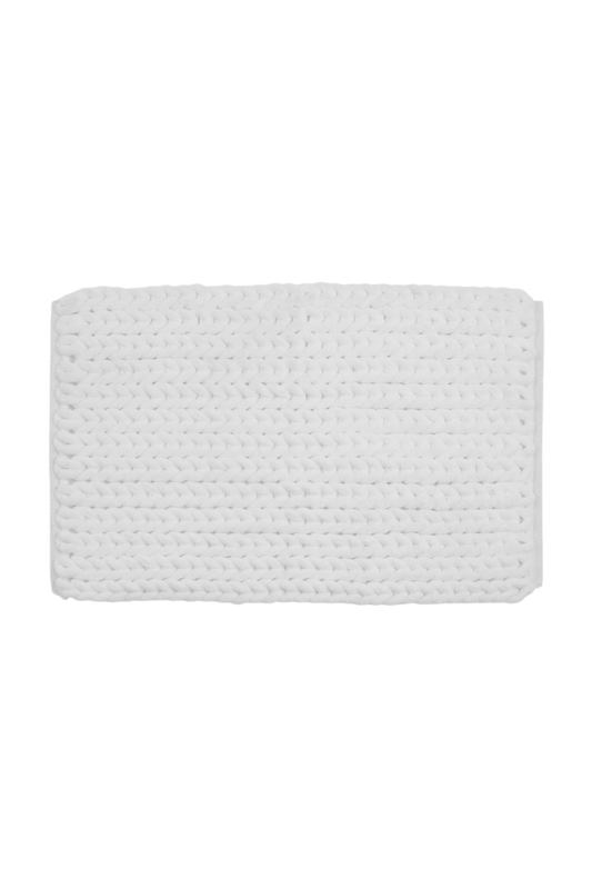 Tapete com Trançado Soft em Alto Relevo e Tom Neutro 50x80 - Clocasa | Além do Conforto