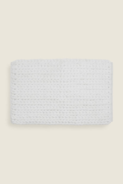 Tapete com Trançado Soft em Alto Relevo e Tom Neutro 50x80 - Clocasa | Além do Conforto