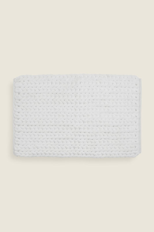 Tapete com Trançado Soft em Alto Relevo e Tom Neutro 50x80 - Clocasa | Além do Conforto