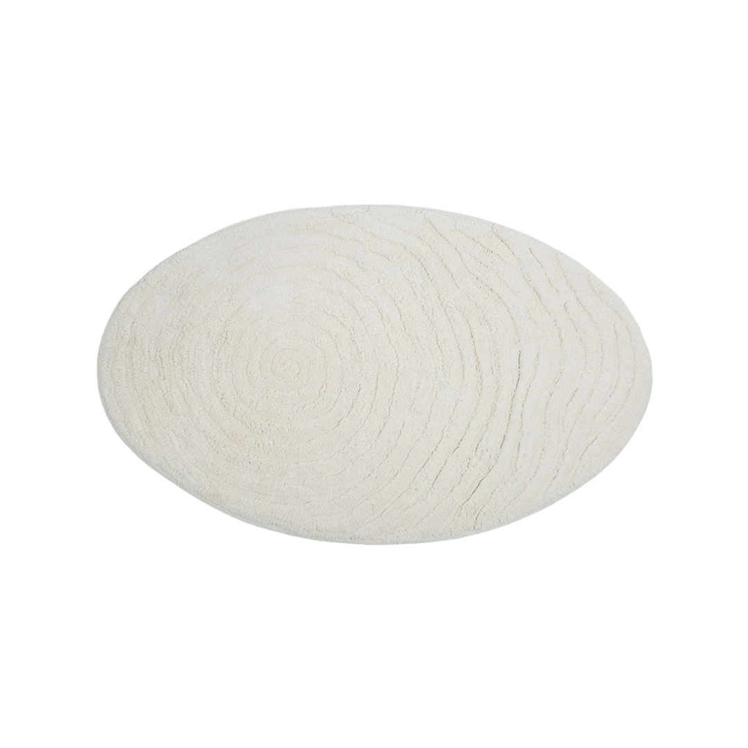 Tapete de Algodão Soft com Ondas em Espiral Orgânico 50x80 - Clocasa | Além do Conforto