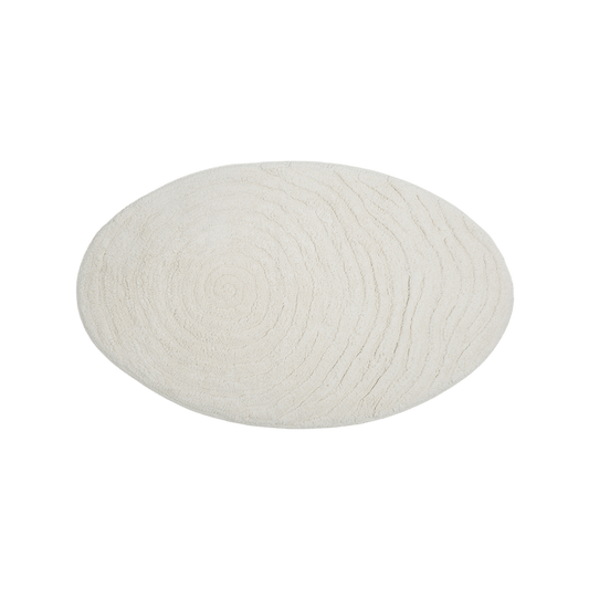 Tapete de Algodão Soft com Ondas em Espiral Orgânico 50x80 - Clocasa | Além do Conforto