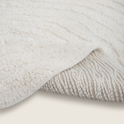 Tapete de Algodão Soft com Ondas em Espiral Orgânico 50x80 - Clocasa | Além do Conforto
