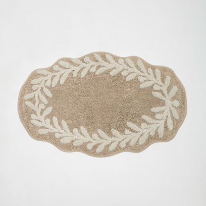 Tapete Floral Orgânico 50X80 Natural - Clocasa | Além do Conforto