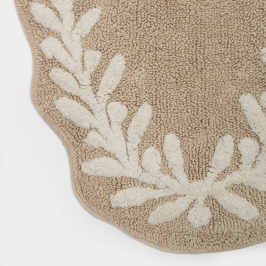 Tapete Floral Orgânico 50X80 Natural - Clocasa | Além do Conforto