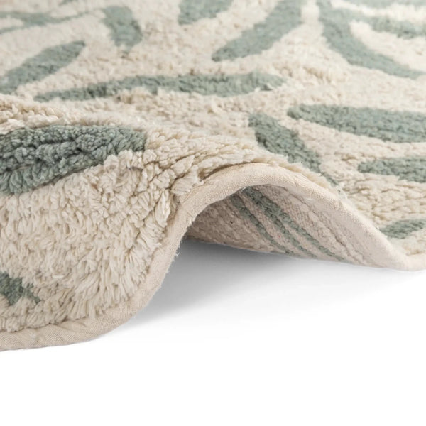 Tapete Folhas Verdes 50X80 Neutro - Clocasa | Além do Conforto