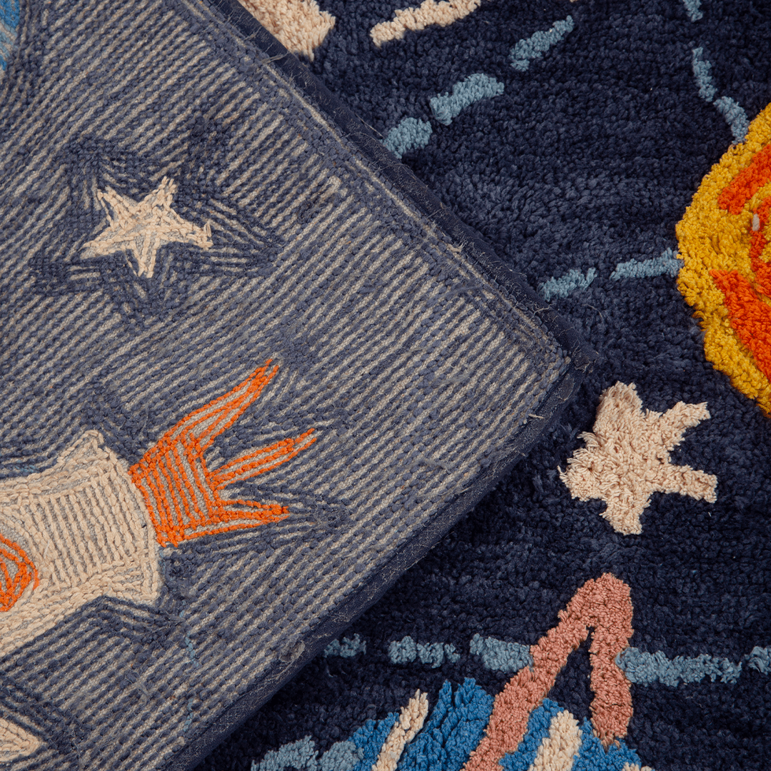 Tapete Infantil com Tema Astronauta Colorido 120x180 - Clocasa | Além do Conforto