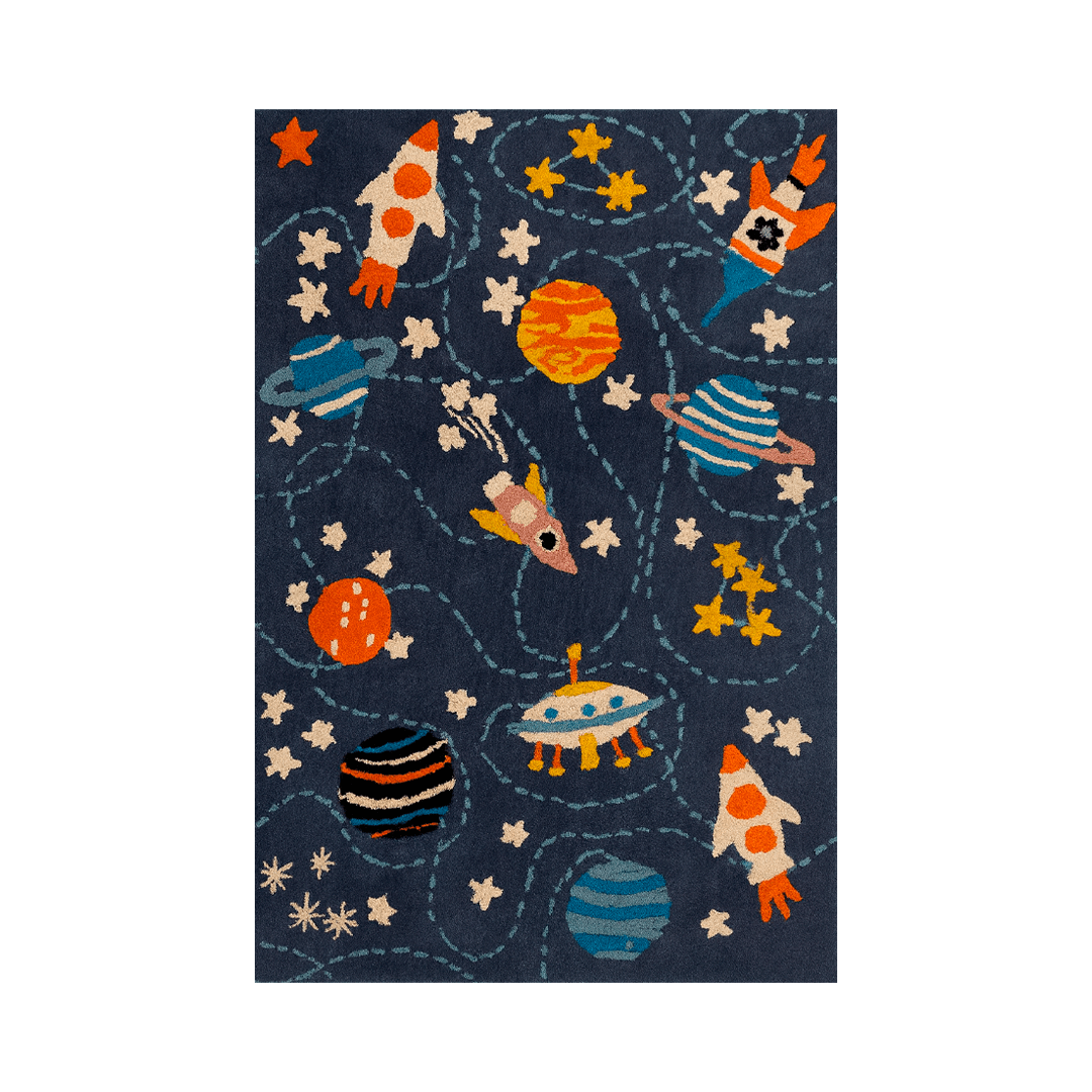 Tapete Infantil com Tema Astronauta Colorido 120x180 - Clocasa | Além do Conforto