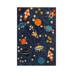 Tapete infantil decorativo super macio na cor azul confeccionado em puro algodão com texturas e relevos em técnica tufting com costuras e acabamentos reforçados nas bordas, combina perfeitamente funcionalidade, alta durabilidade e elegância na decoração de interiores.
