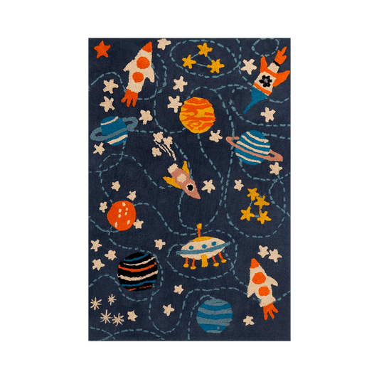 Tapete Infantil com Tema Astronauta Colorido 120x180 - Clocasa | Além do Conforto