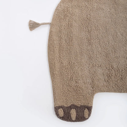 Tapete Infantil Elefante De Algodão Cinza 80x100 - Clocasa | Além do Conforto