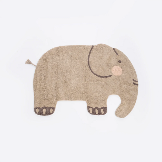 Tapete Infantil Elefante De Algodão Cinza 80x100 - Clocasa | Além do Conforto